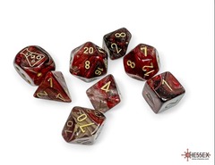 Lab Dice 8: Borealis Cosmos/gold Polyhedral 7-Die Set